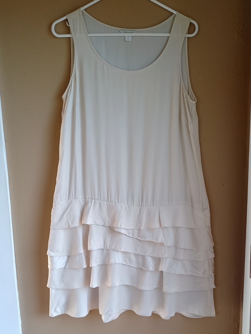 Garnet Hill Tiered Slip Silk Minimalist Style Ballet Core Tank Dress Size 8